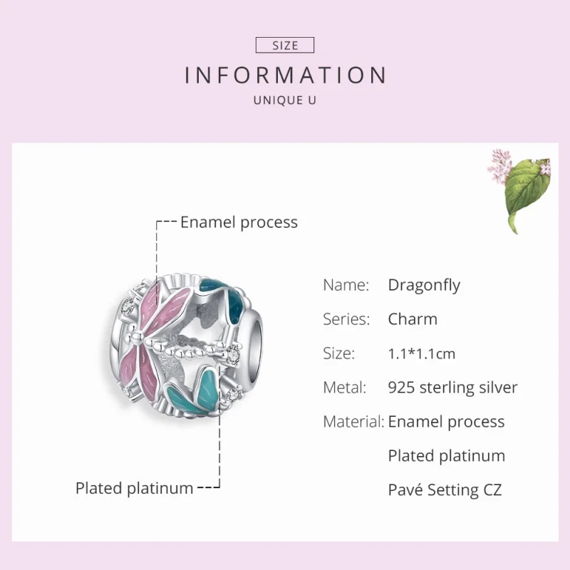 (afbeelding voor) Pandora Style Libel Bedel - BSC198 - Bekijken 7