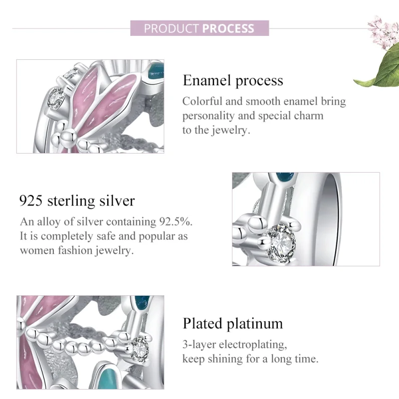 (afbeelding voor) Pandora Style Libel Bedel - BSC198 - Bekijken 8