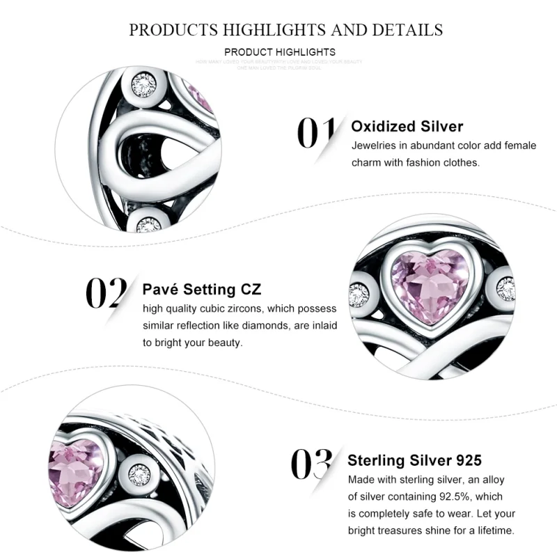 (afbeelding voor) Pandora Style Liefde duurt voort Bedel - SCC240 - Bekijken 5