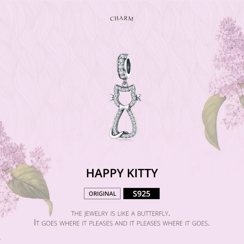 (afbeelding voor) Pandora Style Lieve kat Hangende Bedel - SCC1162 - Bekijken 3