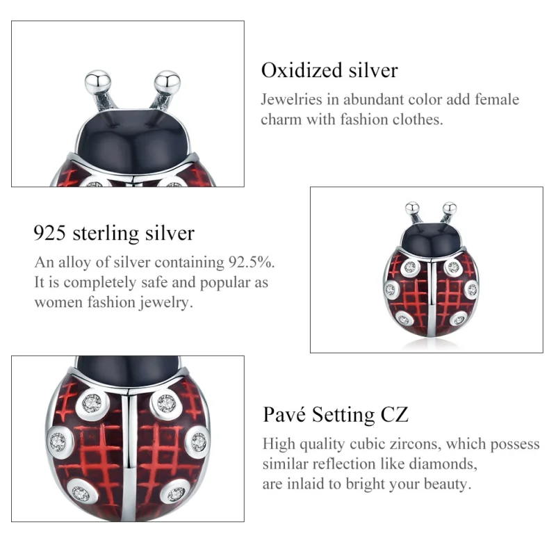 (afbeelding voor) Pandora Style Lieveheersbeestje Bedel - SCC1481 - Bekijken 7