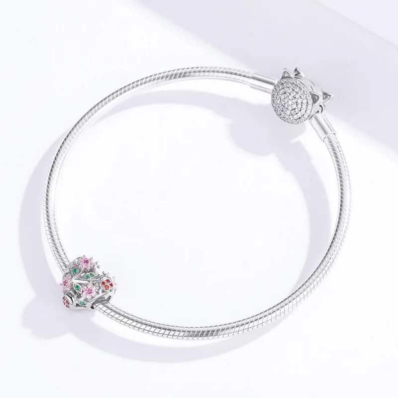 (afbeelding voor) Pandora Style Lieveheersbeestje & Bloemen Bedel - BSC117 - Bekijken 4