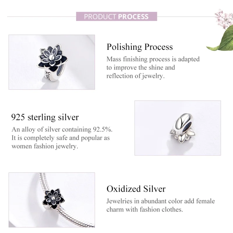 (afbeelding voor) Pandora Style Lotus Bedel - SCC1196 - Bekijken 4