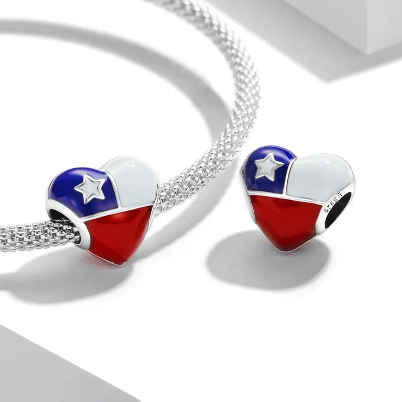 (afbeelding voor) Pandora Style Love Chile Vlag Bedel - SCC2110 - Bekijken 4