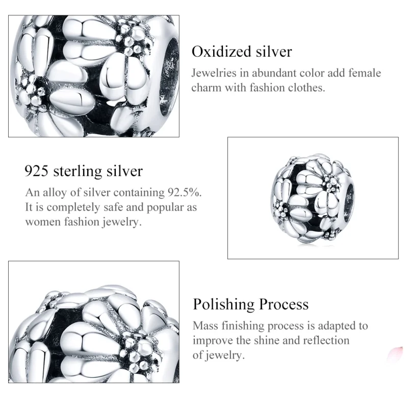 (afbeelding voor) Pandora Style Madeliefje Bedel - SCC1487 - Bekijken 6