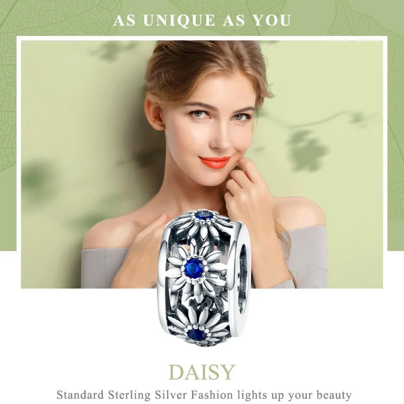 (afbeelding voor) Pandora Style Madeliefje Spacer Bedel - SCC1118 - Bekijken 2