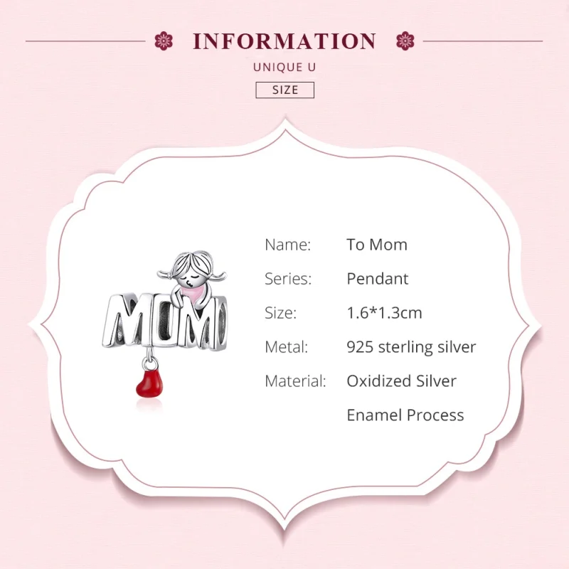 (afbeelding voor) Pandora Style Moeder Brieven Bedel - SCC1461 - Bekijken 6