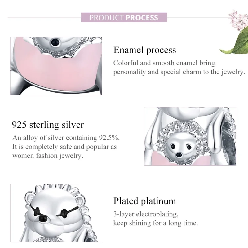 (afbeelding voor) Pandora Style Moeder Egel Bedel - BSC239 - Bekijken 8