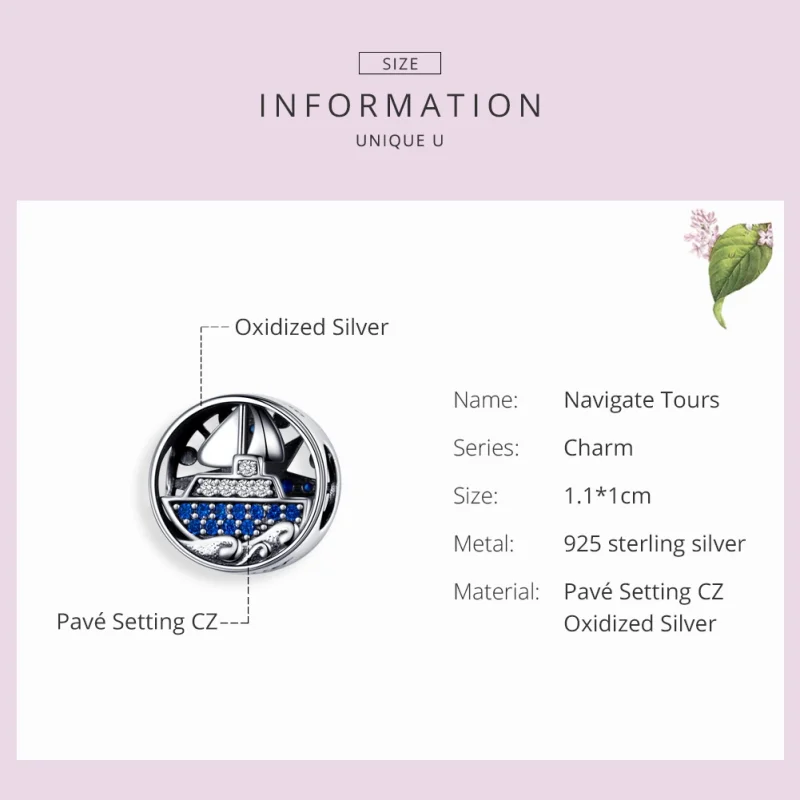 (afbeelding voor) Pandora Style Nautische reizen Bedel - SCC1197 - Bekijken 3