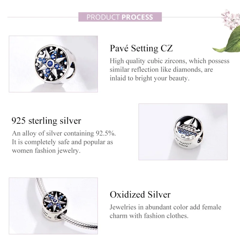 (afbeelding voor) Pandora Style Nautische reizen Bedel - SCC1197 - Bekijken 4