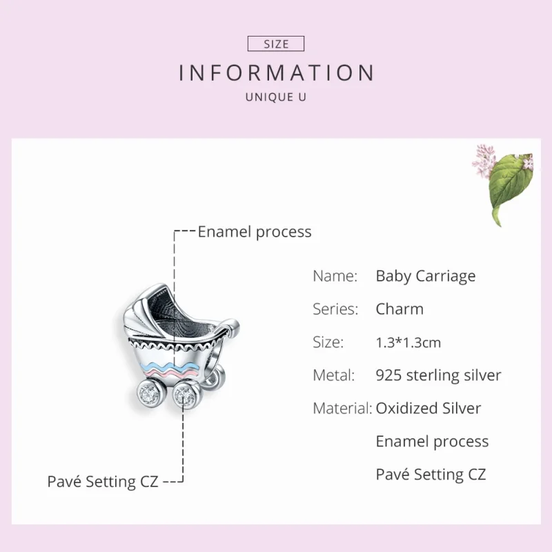 (afbeelding voor) Pandora Style Nieuwe kinderwagen Bedel - SCC1539 - Bekijken 7