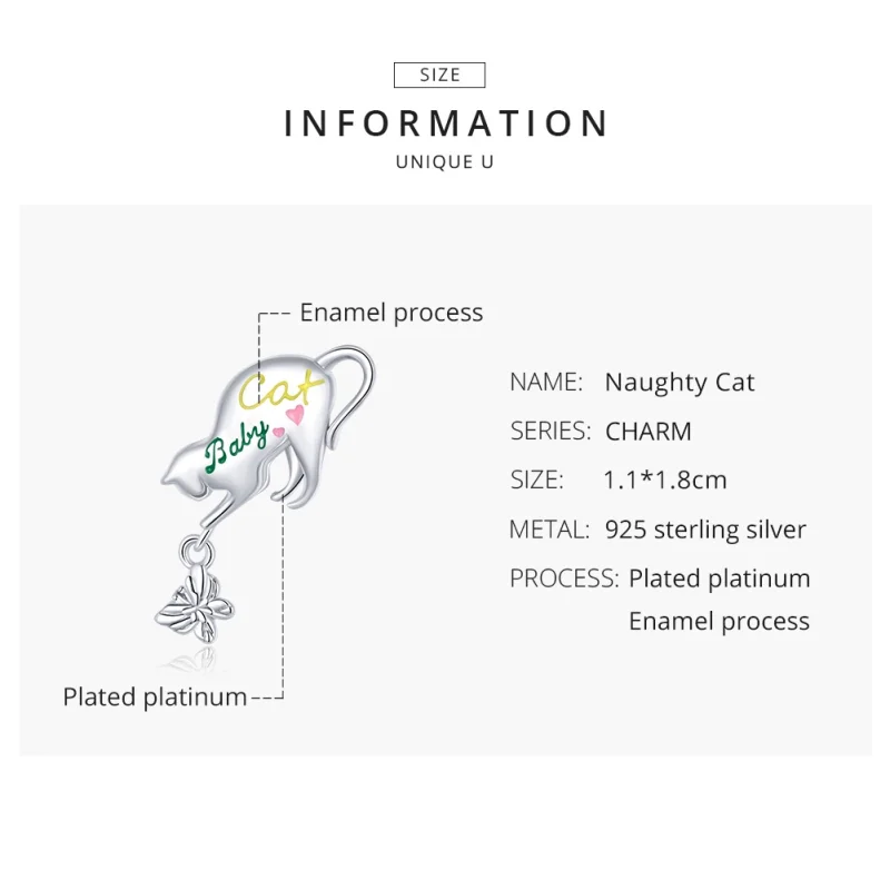 (afbeelding voor) Pandora Style Ondeugende kat Bedel - SCC1678 - Bekijken 8