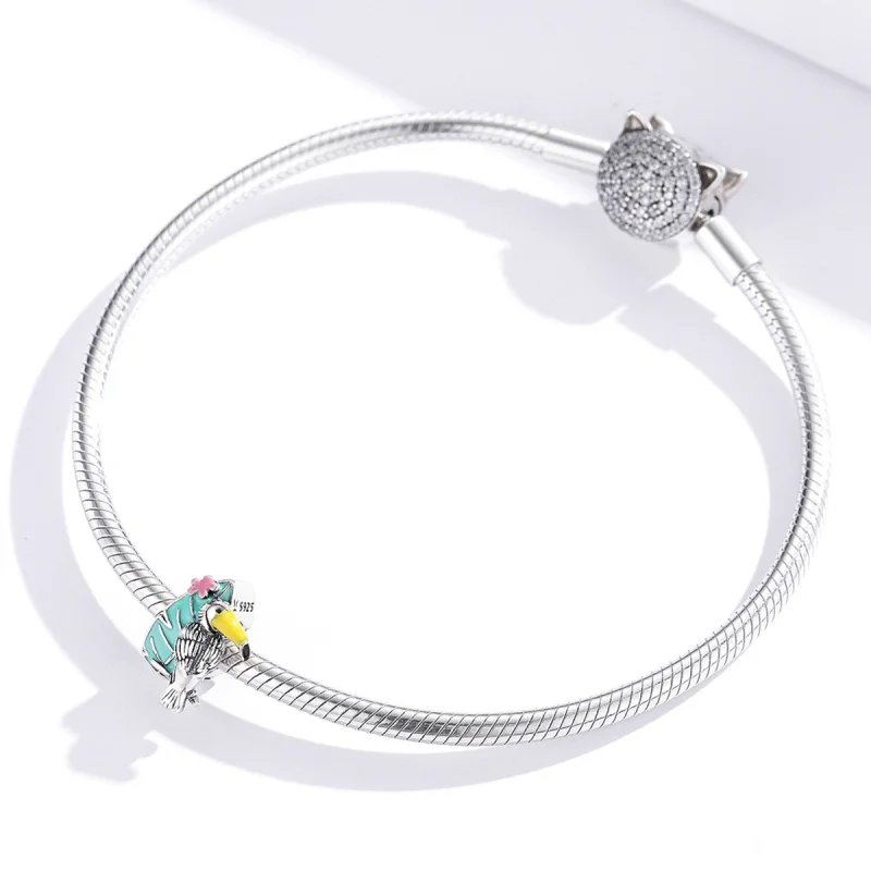 (afbeelding voor) Pandora Style Ooievaar Bedel - SCC1531 - Bekijken 3