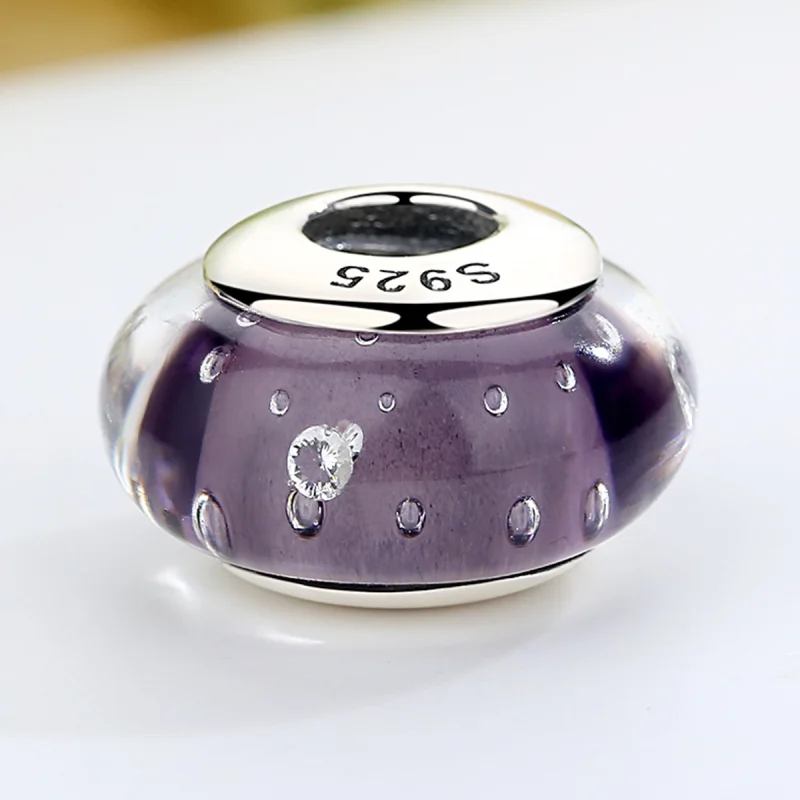 (afbeelding voor) Pandora Style Paars Murano Glas Bedel - SCZ001 - Bekijken 4