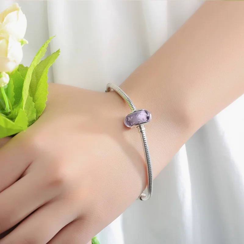 (afbeelding voor) Pandora Style Paars Murano Glas Bedel - SCZ001 - Bekijken 6