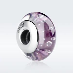 (afbeelding voor) Pandora Style Paars Murano Glas Bedel - SCZ001
