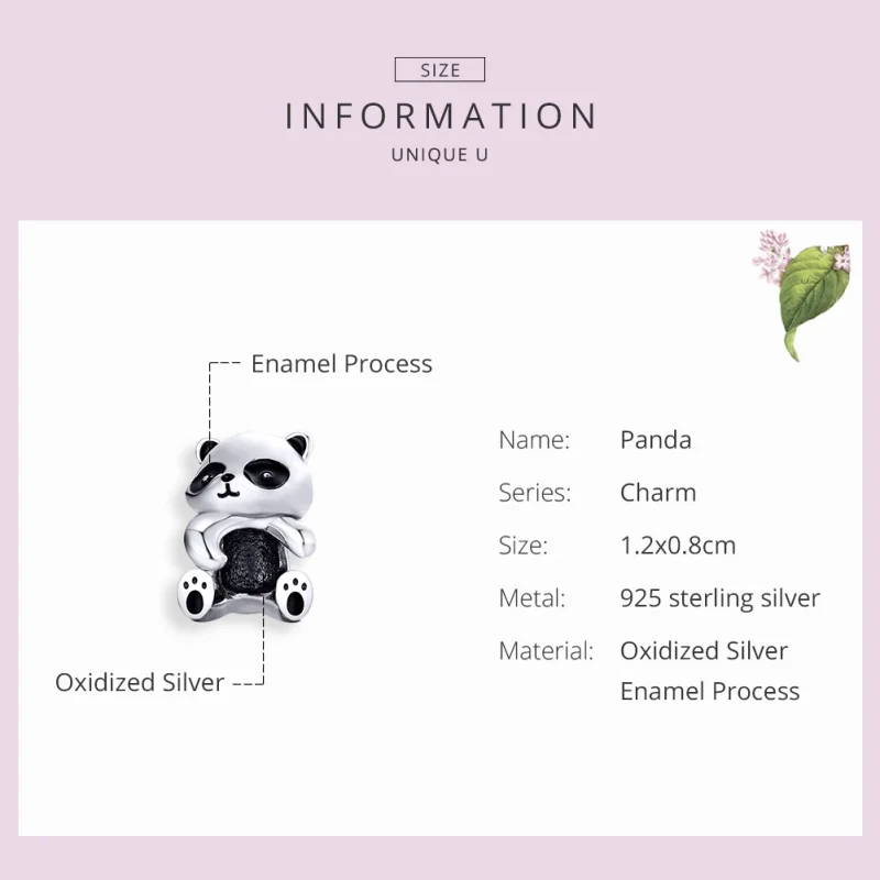 (afbeelding voor) Pandora Style Panda Bedel - SCC1175 - Bekijken 3