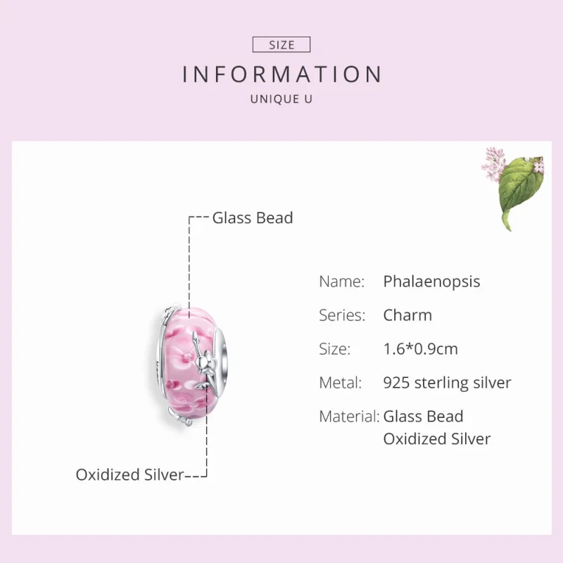 (afbeelding voor) Pandora Style Phalaenopsis Bedel - SCC1281 - Bekijken 2