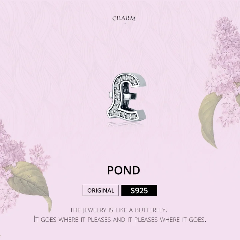 (afbeelding voor) Pandora Style Pondteken Bedel - SCC1269 - Bekijken 3