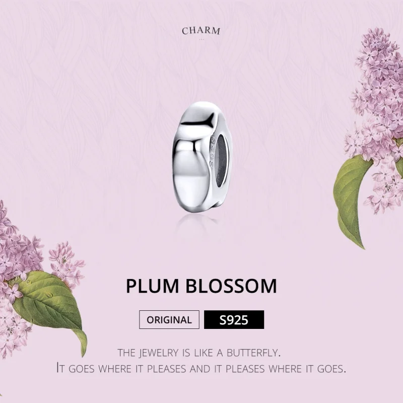 (afbeelding voor) Pandora Style Pruimenbloesem Spacer Bedel - SCC1168 - Bekijken 2