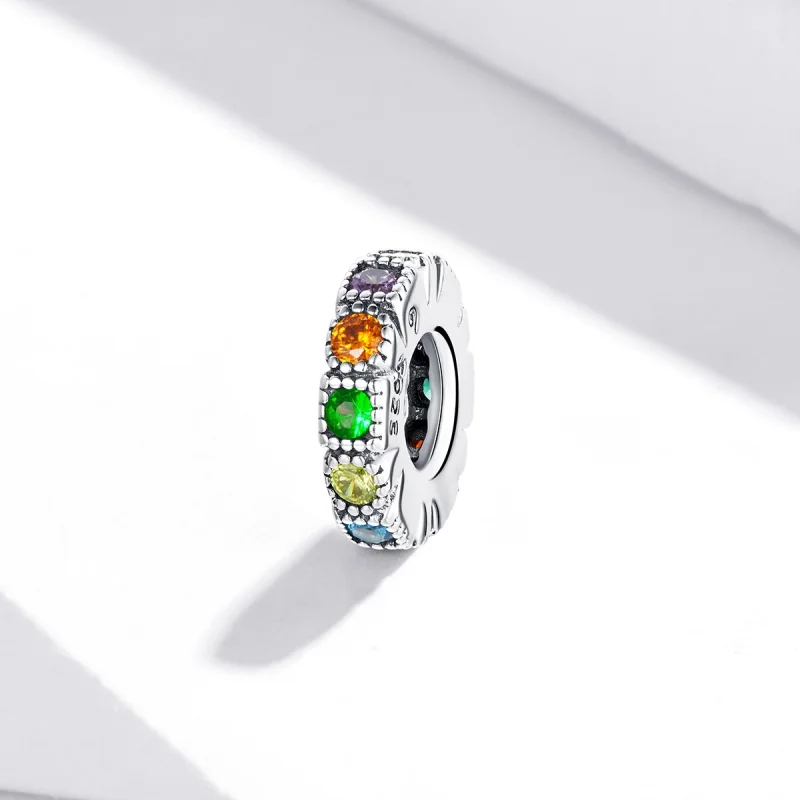(afbeelding voor) Pandora Style Regenboog Steen Spacer Bedel - BSC473 - Bekijken 2