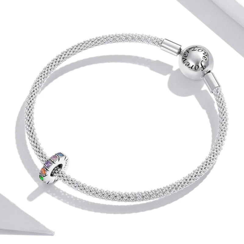 (afbeelding voor) Pandora Style Regenboog Steen Spacer Bedel - BSC473 - Bekijken 3