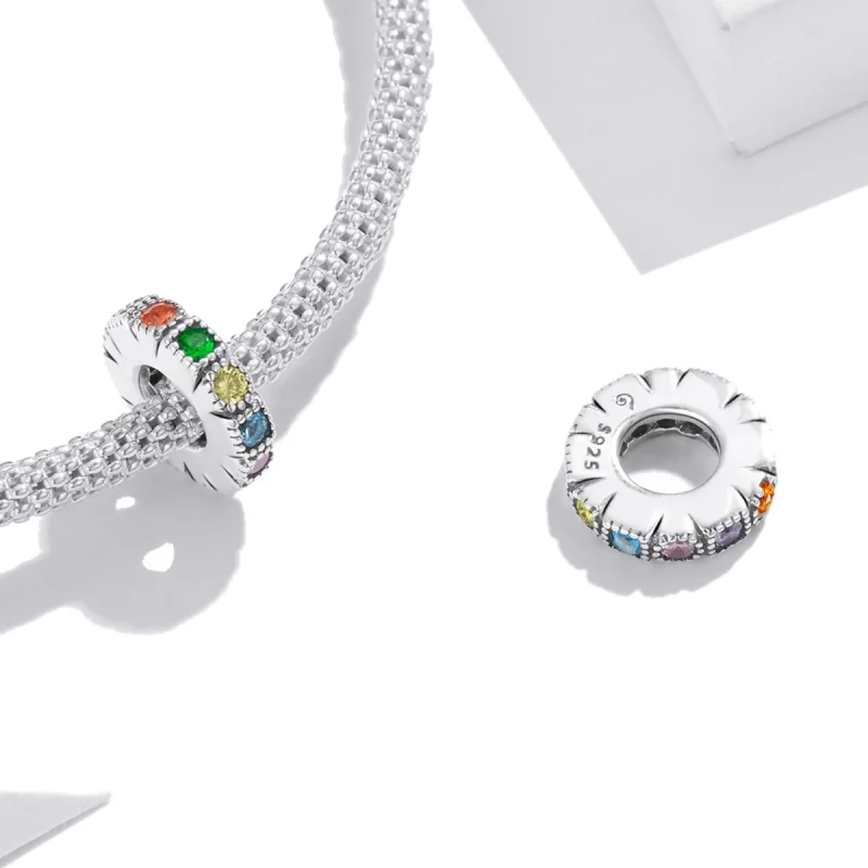 (afbeelding voor) Pandora Style Regenboog Steen Spacer Bedel - BSC473 - Bekijken 4