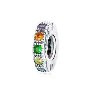 (afbeelding voor) Pandora Style Regenboog Steen Spacer Bedel - BSC473