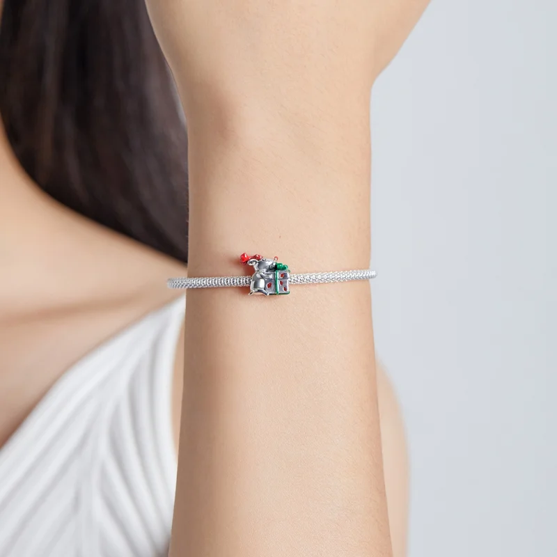 (afbeelding voor) Pandora Style Rendieren die geschenken geven Bedel - BSC540 - Bekijken 5