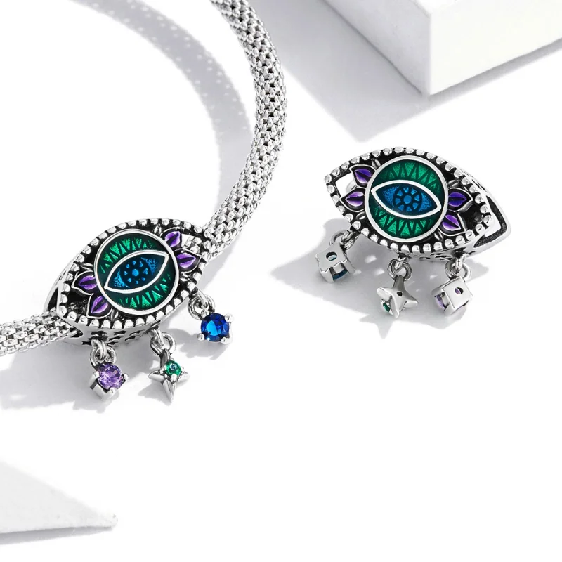 (afbeelding voor) Pandora Style Retro Duivel Oog Bedel - SCC2162 - Bekijken 4