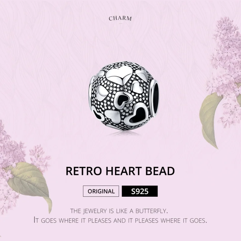 (afbeelding voor) Pandora Style Retro Hart Bedel - SCC1451 - Bekijken 6