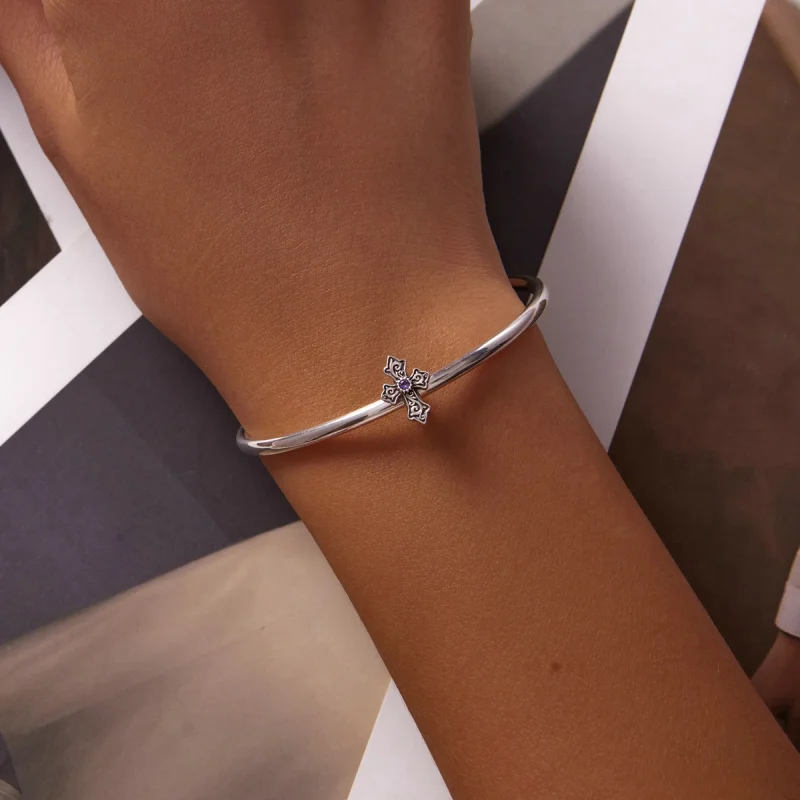 (afbeelding voor) Pandora Style Retro Patroon Kruis Bedel - BSC583 - Bekijken 5