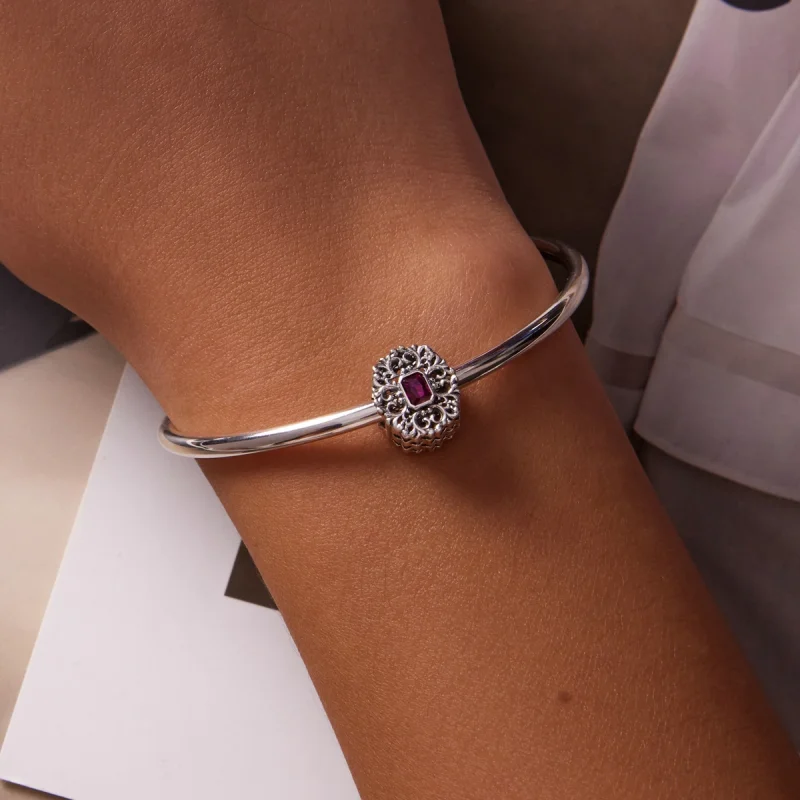 (afbeelding voor) Pandora Style Retro Patroon - Zirkonium Bedel - SCC2152 - Bekijken 5