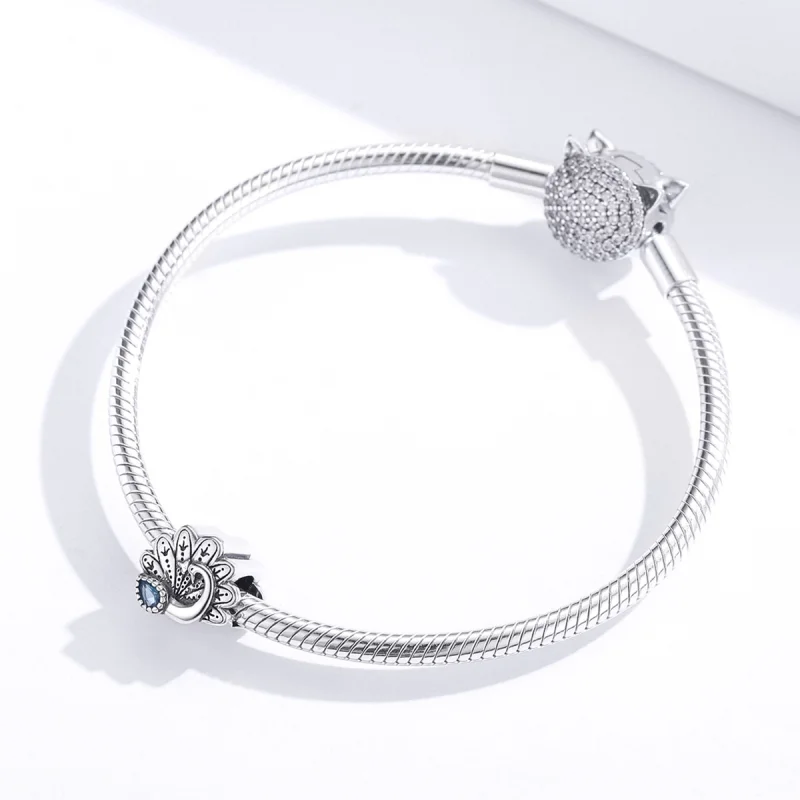 (afbeelding voor) Pandora Style Retro pauw Bedel - SCC1558 - Bekijken 2