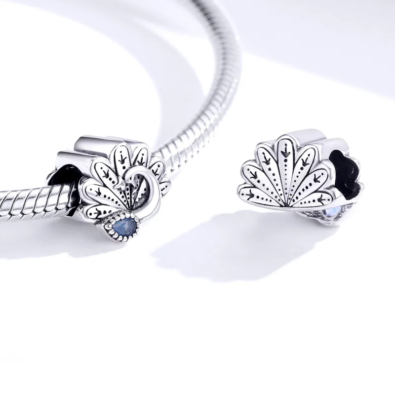 (afbeelding voor) Pandora Style Retro pauw Bedel - SCC1558 - Bekijken 4