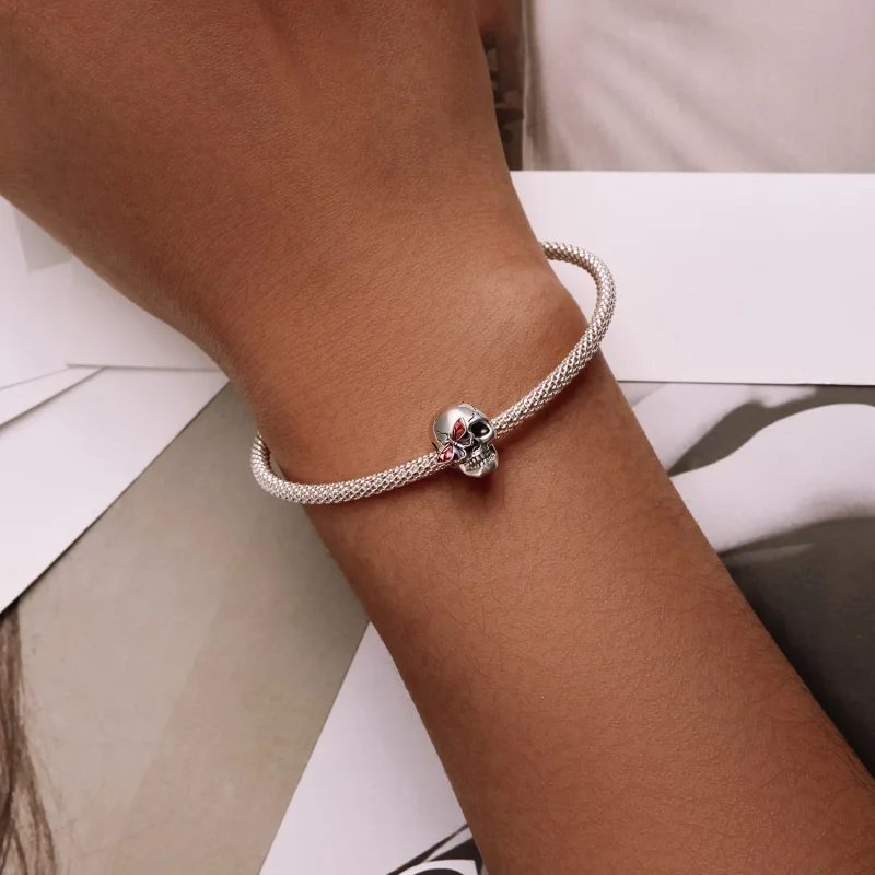 (afbeelding voor) Pandora Style Retro Schedel Bedel - SCC2232 - Bekijken 6