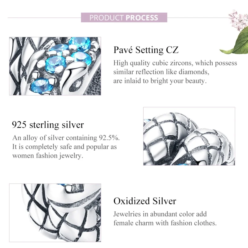 (afbeelding voor) Pandora Style Retro Slang Bedel - SCC1351 - Bekijken 7