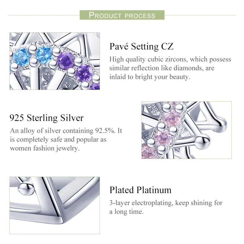 (afbeelding voor) Pandora Style Reuzenrad Bedel - SCC1028 - Bekijken 7