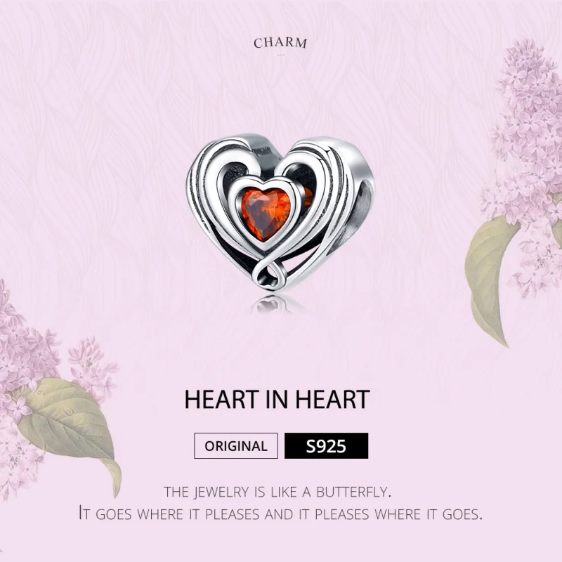 (afbeelding voor) Pandora Style Robijn Hart In Hart Bedel - SCC1472 - Bekijken 6