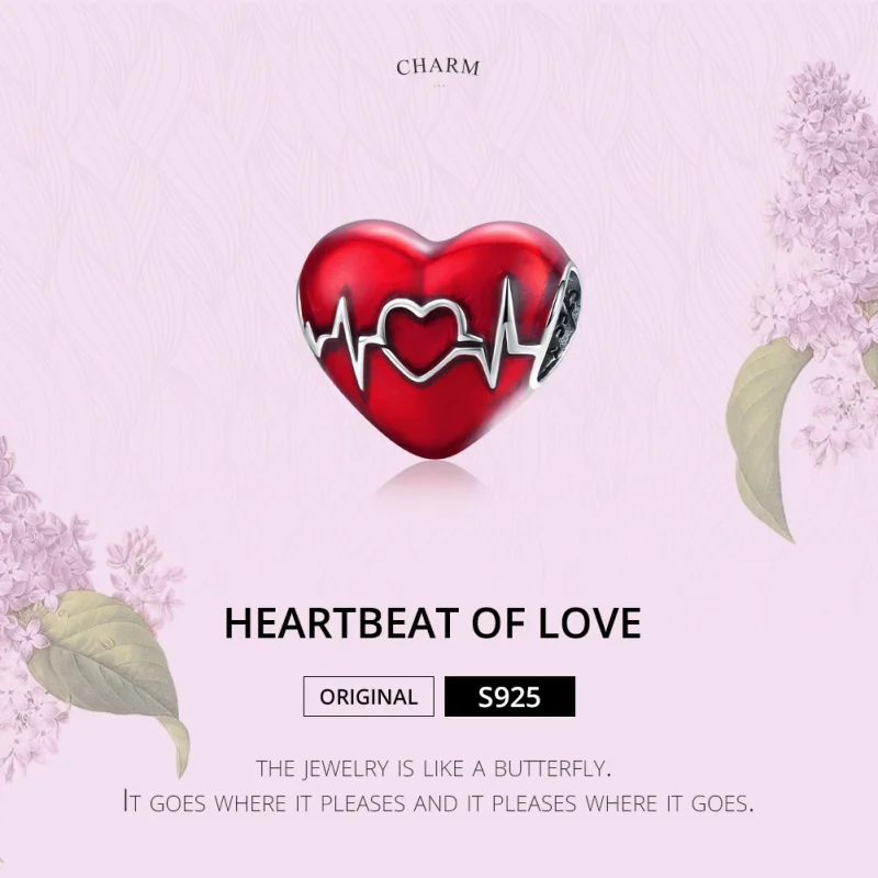 (afbeelding voor) Pandora Style Rode hartslag van liefde Bedel - SCC1569 - Bekijken 6