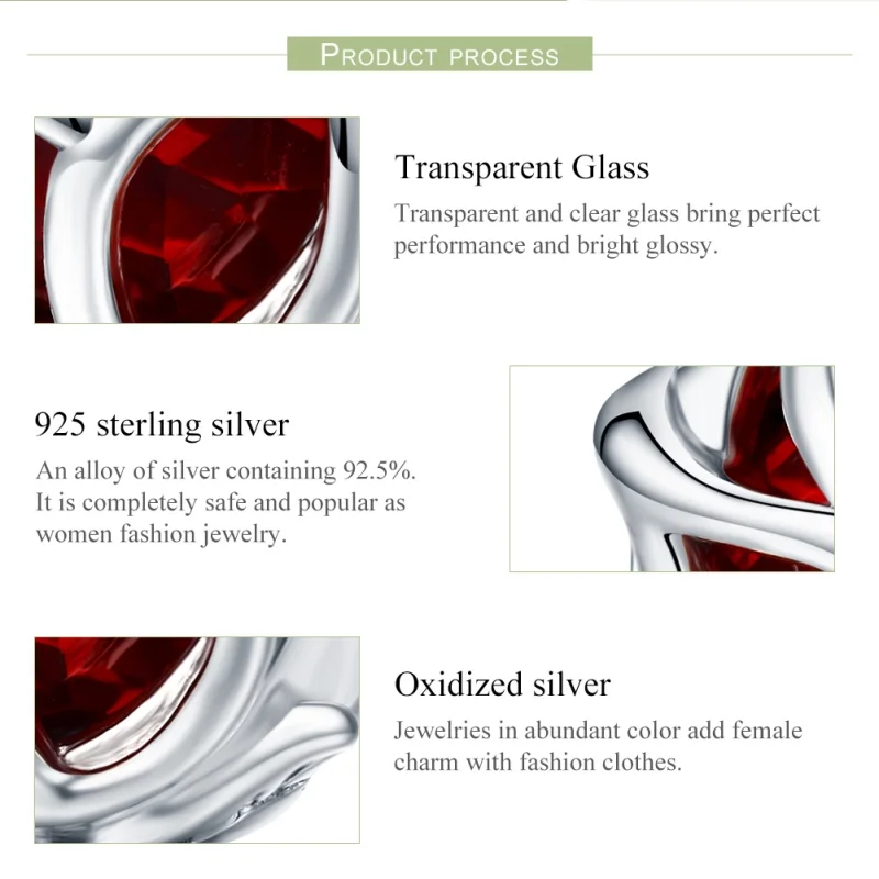 (afbeelding voor) Pandora Style Rode rozen Bedel - SCC568 - Bekijken 7