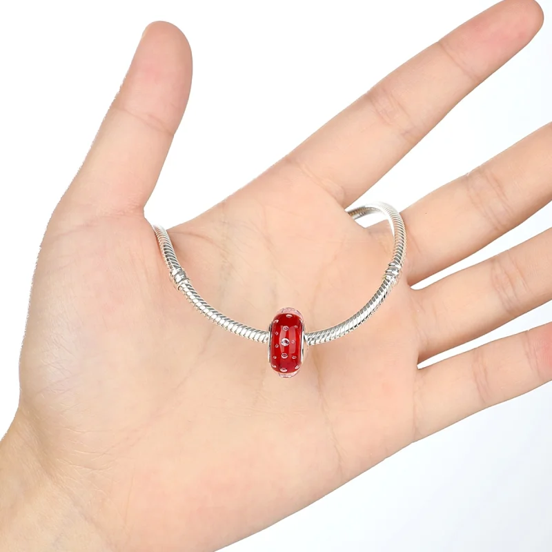 (afbeelding voor) Pandora Style Rood Murano Glas Bedel - SCZ027 - Bekijken 5