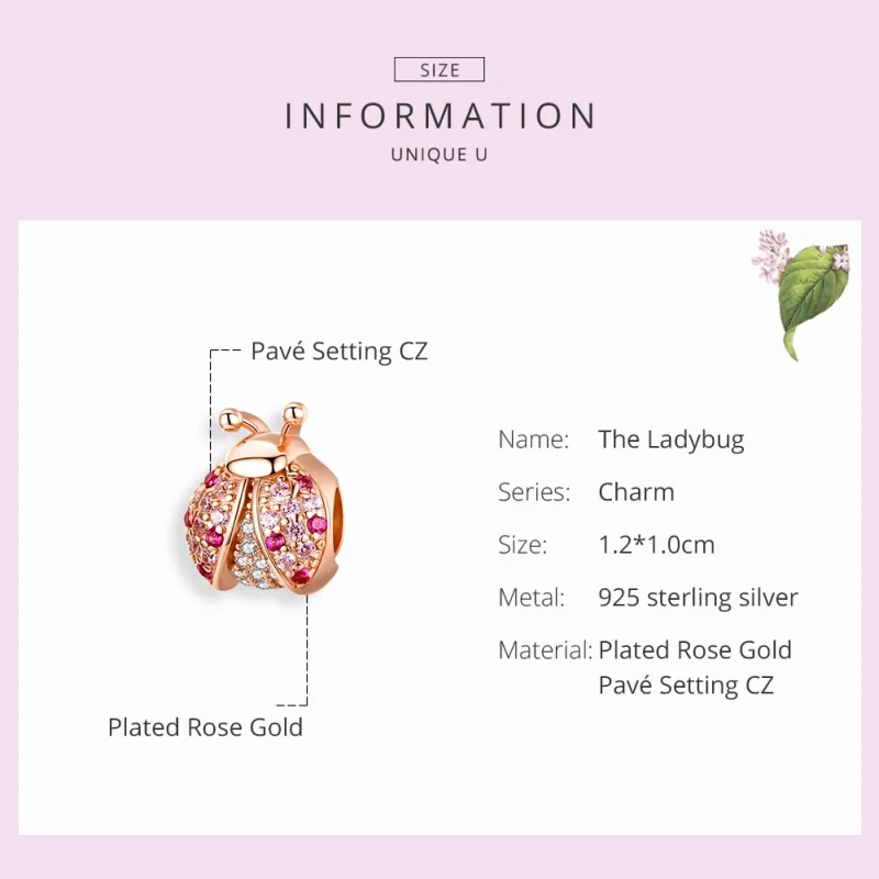 (afbeelding voor) Pandora Style Rose Lieveheersbeestje Bedel - SCC1120-C - Bekijken 4