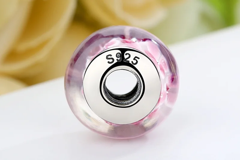 (afbeelding voor) Pandora Style Roze Bloemen Murano Glas Bedel - SCZ008 - Bekijken 9