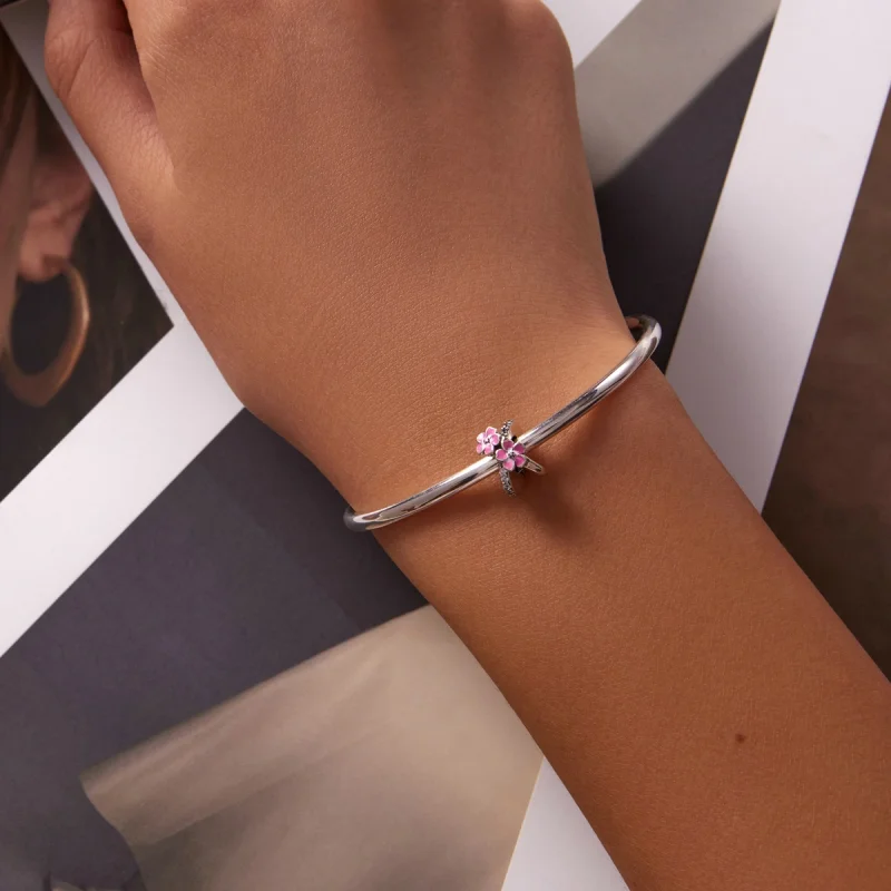 (afbeelding voor) Pandora Style Roze Bloemen Spacer Bedel - SCC2139 - Bekijken 5