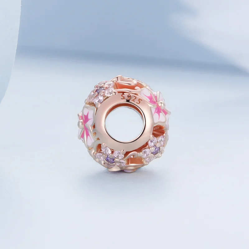 (afbeelding voor) Pandora Style Roze Sakura Bedel - BSC643 - Bekijken 3