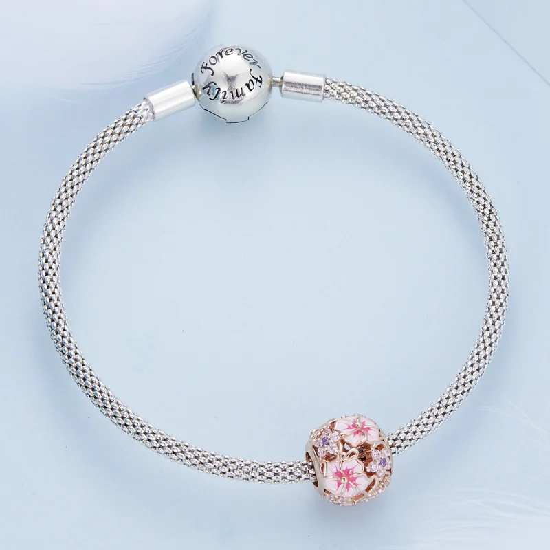 (afbeelding voor) Pandora Style Roze Sakura Bedel - BSC643 - Bekijken 4