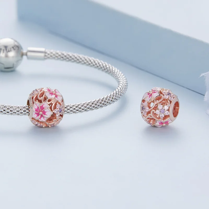 (afbeelding voor) Pandora Style Roze Sakura Bedel - BSC643 - Bekijken 5
