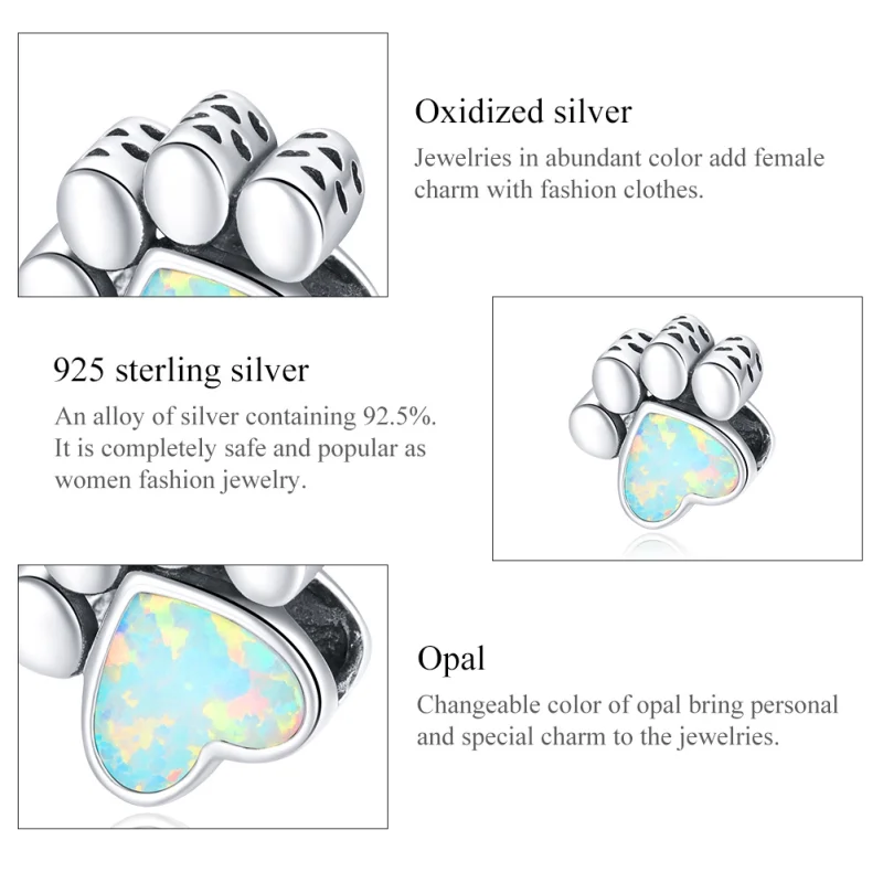 (afbeelding voor) Pandora Style Schattige hondenpoot Bedel - SCC1676 - Bekijken 7