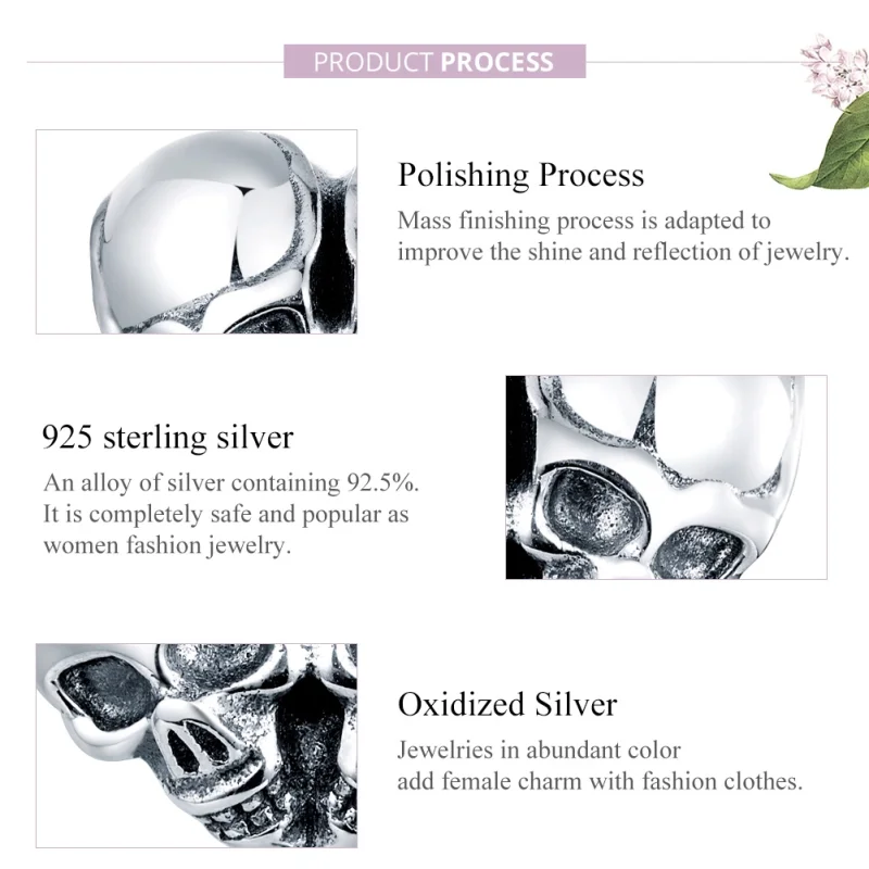 (afbeelding voor) Pandora Style Schedels Bedel - SCC1519 - Bekijken 8